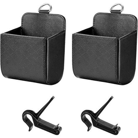 Caja de almacenamiento para coche de 2 piezas, bolsa organizadora para la ventilación del escape, bolsa de almacenamiento para llaves, monedas y teléfono móvil. (1/5)