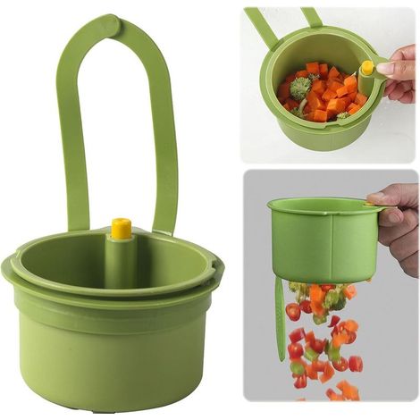 Passoire Evier,Multifonctionnel Passoire pour Évier avec Bouton Pression,Amovible Filtre Evier Cuisine,Tamis D'Évier Suspendu pour Légumes, Fruits et Ustensiles de Cuisine (Vert)