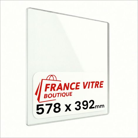 578 x 392 x 4 mm - Vitre de cheminée pour insert et poêle à bois - verre de rechange - France Vitre - jusqu'à 800°C - 392 x 578 x 4 mm (1/5)
