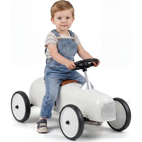 COSTWAY Macchinina Cavalcabile per Bambini 18+ Mesi, Max 30 kg (Bianco) (1/4)