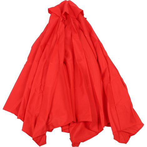 Toile de rechange rouge pour parasol de jardin à 6 baleines, imperméable et à large couverture. (1/5)