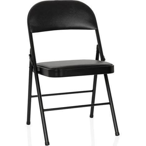 Konferenzstuhl / Besucherstuhl / Klappstuhl TUDELA H PU schwarz hjh OFFICE