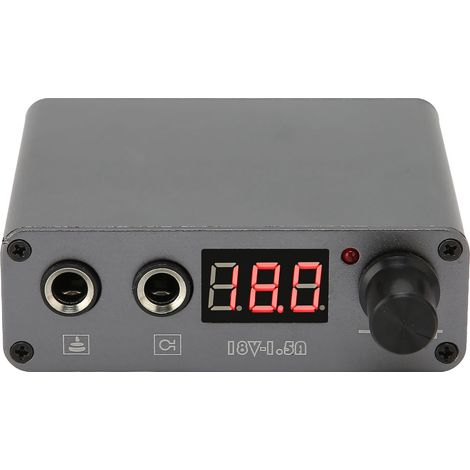 Alimentation pour tatouage gris argenté, USB, alliage d'aluminium, affichage numérique LED, transformateur régulateur de puissance, prise 100-230 V. (1/5)