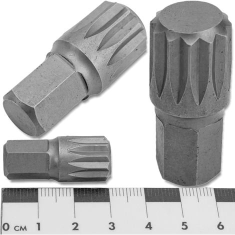 Broca ROCKFORCE 10 mm SPLINE M14x30 mm acero CR-V (1/5)