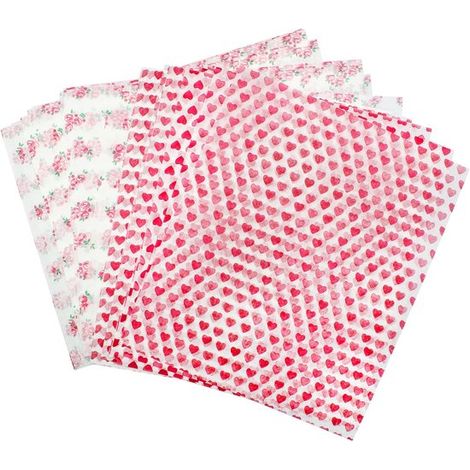 Wasserfestes, fettdichtes Lebensmittelverpackungspapier für 100 Scheiben Brot, Pommes frites (250 x 215 mm) (1/5)