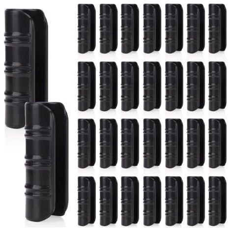 30 PCS Jardin Bâtiments Tube Clip, Clips en Plastique pour Serre Film Clip Tube Serrage Connecteur Kit, pour Serre Bannière Cadre Abris Noir 25mm (1/4)