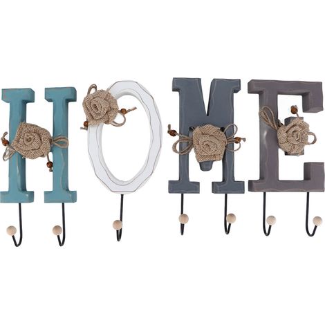Lettre décorative murale en bois, fixée au mur, avec bande LED