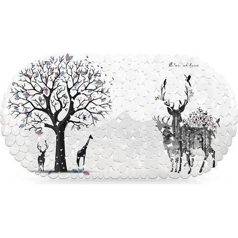 1 Tapis de bain,ventouse,antidérapant,PVC,lavable,salle de bain (1/5)
