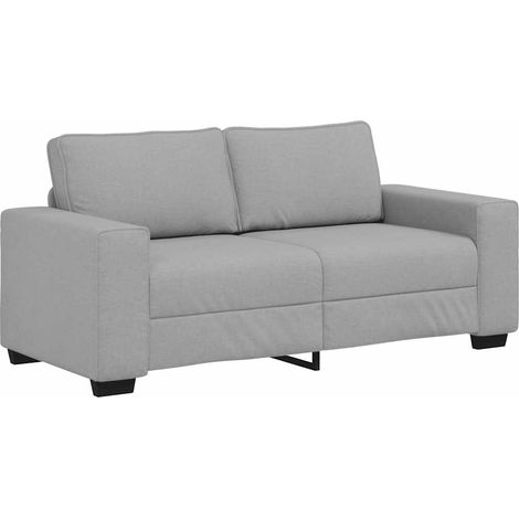 vidaXL Divano a 2 Posti Grigio Nuvola 140 cm in Tessuto (1/5)