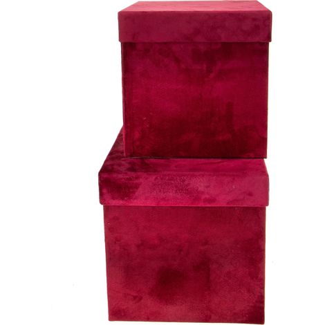Set 2 Scatole Quadrate in Velluto H 265 cm (1/5)