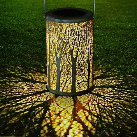 Lanterne solaire d'extérieur pour jardin, étanche, sans fil et rechargeable - Blanche (1/4)