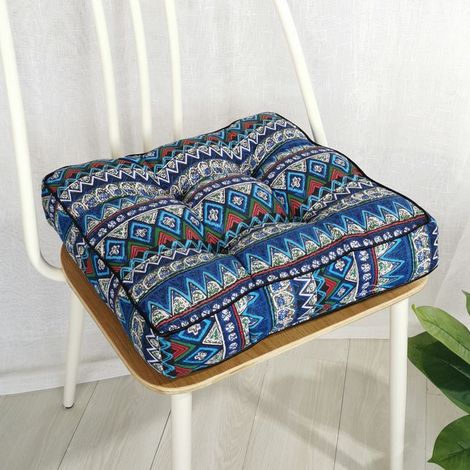 (40 x 40 x 10 cm, Boho-Stil) Tatami-Stuhlkissen, bequeme, atmungsaktive Sitzkissen für Kinder, Büro, Garten, Innen- und Außendekoration (1/5)