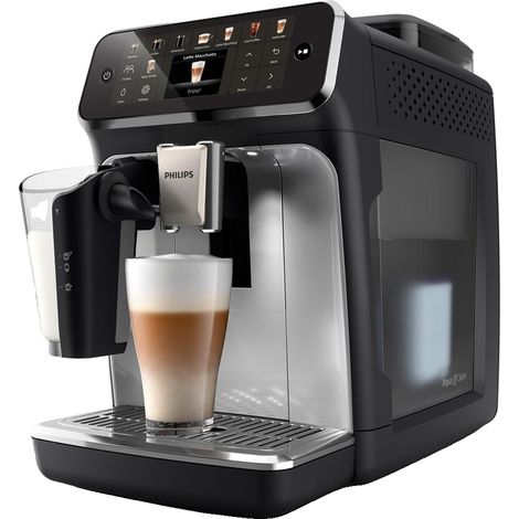 Philips LatteGo Serie 5500 Macchina da caffè Nera e Argento