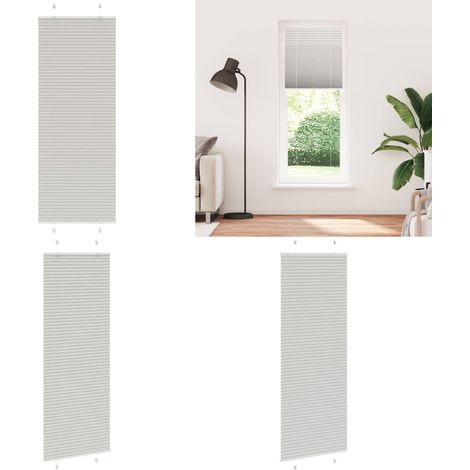 vidaXL Plissee Hellgrau 75x200 cm Stoffbreite 74,4 cm Polyester (1/5)