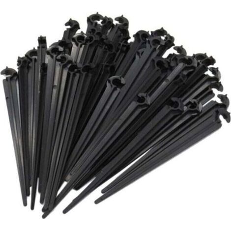 50 pièces Support Tuyau Arrosage pour Fixer et Guider Le Tuyau de Distribution Dans La Terre, 4/7 mm Goute a Goute Arrosage Exterieur pour Tuyau Arrosage Irrigation Jardin