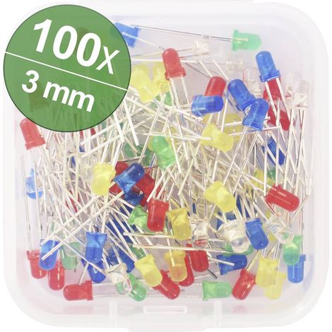 Quadrios Assortimento LED Colorato 3 mm 20 mA 2 V, 3 V (1/3)