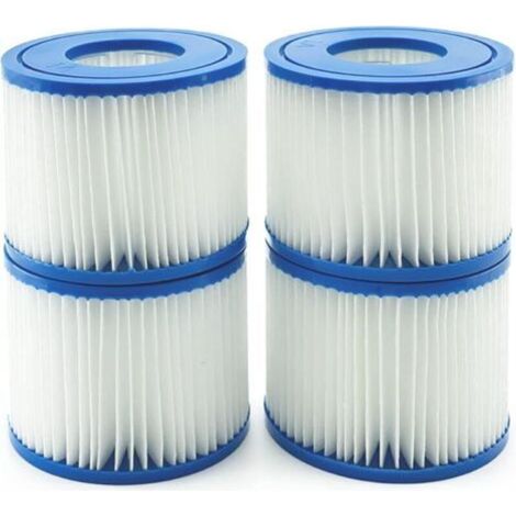 QORVA-Lot de 4 Filtre VI Cartouche pour Bestway Spa, Cartouches Filtrantes Rechange pour Miami Vegas Monaco BW58323, pour Bestway 58239 (4 pièces) (1/5)