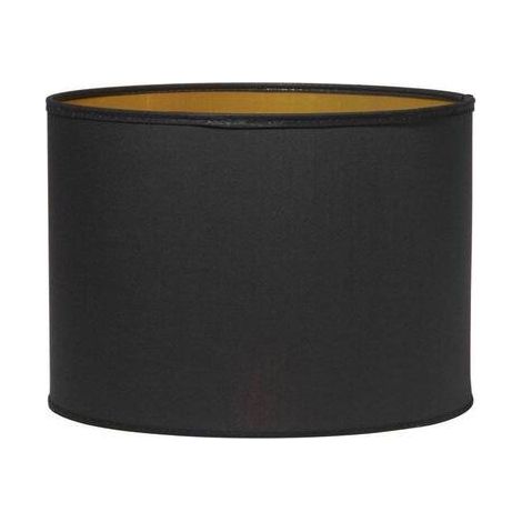[NEUWERTIG] B-Ware PR Home Schirm Lampenschirm Beleuchtung schwarz gold Ø 30 cm Polyester Textil (1/2)