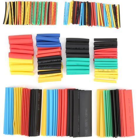 Manchons d'enveloppe de fil thermorétractables, 656 pièces, gaine de protection de câble isolée pour données, étanche (1/5)