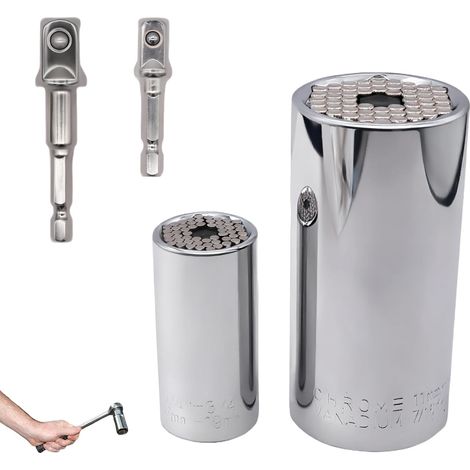 Clé à Douille Universelle 7-19mm et 11-32mm, Outil Multifonction, Universal Socket Wrench, Set de Douilles Multifonctionnelles - Outil Pratique pour Écrous Irréguliers (1/5)