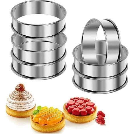 Set mit 6 perforierten Tarteförmchen (8,5 cm x 2,5 cm) (1/5)