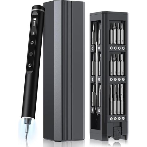 Schraubendreher Mini Akku Magnetisch Präzision LED 49 in1 (1/5)