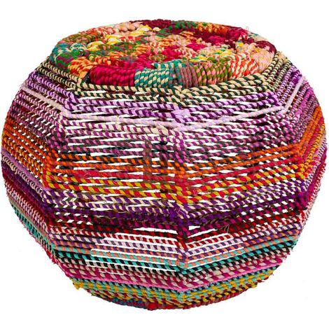 Taburete de cuerda trenzada 30x45x30