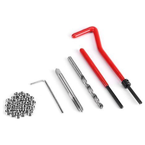 30Pcs Kit Reparation Filetage M8 INOX Foret Hélicoïdal Clé Hexagonale Insert Filetage Taraud Filiere Professionnel pour Entretien Quotidien Automobile Perceuse Moteur (1/5)