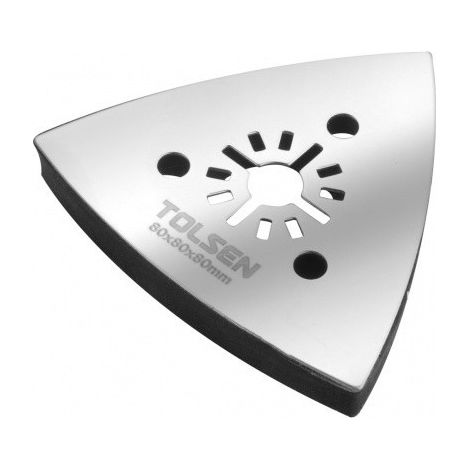 Supporto per carta abrasiva triangolare Tolsen 80 × 80 × 80 mm