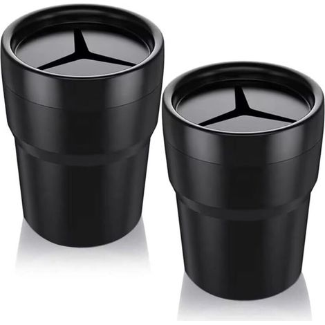 Ahlsen 2er-Pack Mini-PVC-Auto-Stifthalter, Münzgeldbörse, Getränkehalter, Schwarz (1/5)