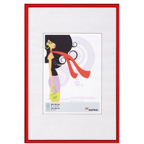 Walther Design Cadre photo rouge 10 x 15 cm Nouveau Cadre en plastique Lifestyle KV015R (1/4)