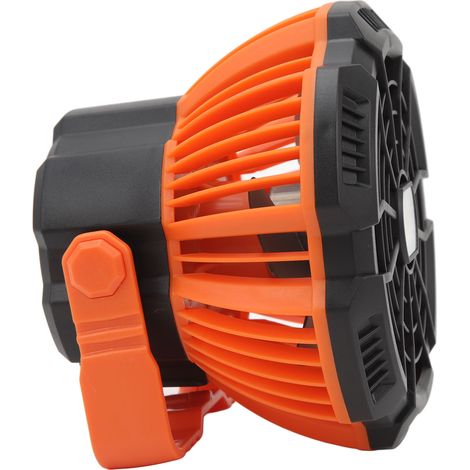 Ventilateur de tente extérieur télécommande accrochable avec lumière LED, ventilateur à piles rechargeable USB pour randonnée BBQ voyage pêche (1/5)