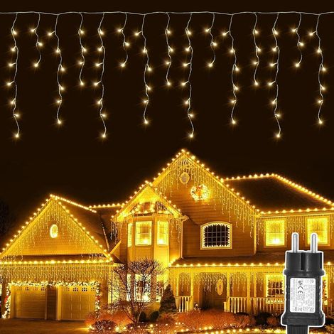 Rideau De Lumières Intérieur 3x2m, Guirlande De 200 LED, Rideau Extérieur Avec Prise, 8 Modes Pour Gardine, Mur, Chambre À Coucher, Mariage, Fête Et Décoration De Noël (1/5)