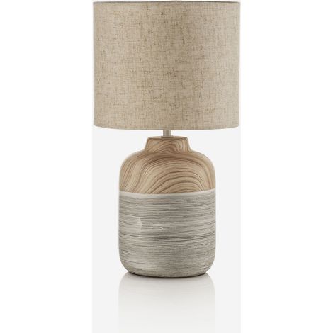 Lampada da tavolo in ceramica con paralume Valen 22