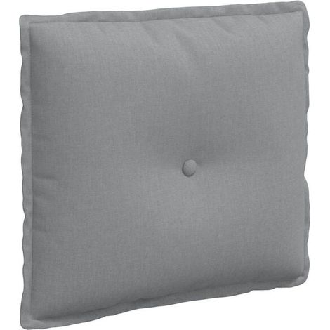 Coussin gris clair, dimensions 50 x 19 x 45 cm, en tissu (1/5)