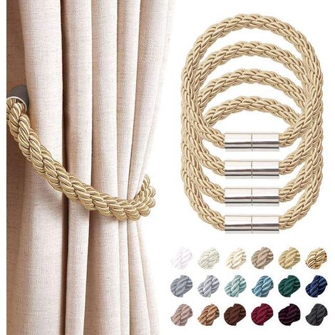 Embrasses De Rideaux Avec Aimant, Paquet De 4 Boucles, Attaches De Rideaux, Décoration De Rideaux, Accessoires, Café (1/3)