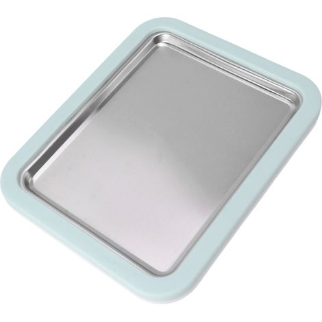 Sorbetière à rouleaux, acier inoxydable, cuve à refroidissement instantané, faite maison, à faire soi-même, servie avec 2 spatules pour glaces, coupes glacées et yaourts (1/5)