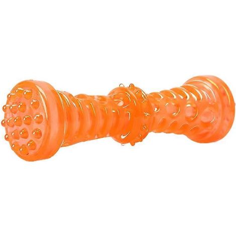 Strapazierfähiges, ungiftiges TPR-Hundespielzeug, geeignet für kleine, mittlere und große Hunderassen, orangefarbenes Kauspielzeug Größe L.