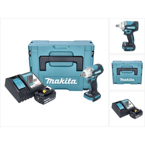 Llave de impacto sin cable Makita DTW 301 RG1J 18 V 330 Nm 1/2" sin escobillas + 1x batería recargable 6,0 Ah + cargador + Makpac
