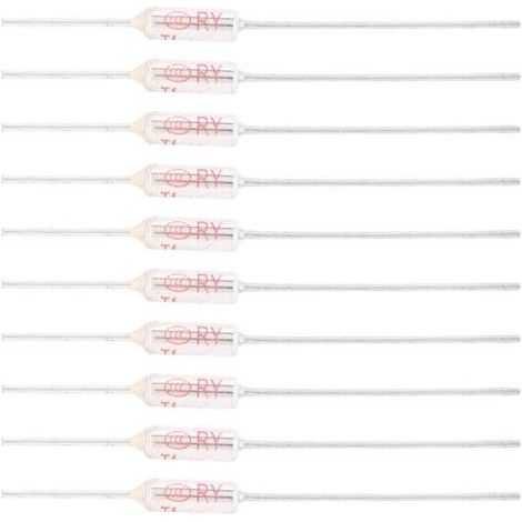 DEESSE SHOP-10 Pièces Fusible Thermique 250V 10A 115℃/239℉, Coupure de Fusible Thermique de Coque Métallique, Thermal Fuse TF 72250℃ (115℃) (1/5)