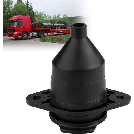 Connecteur prise 7 broches 24V pour remorque camion semi-remorque, adaptateur fiche mâle étanche, pièce détachée véhicule utilitaire (1/5)