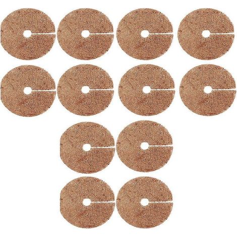 12 pièces Coconut Fibers Mulch Ring Tree protecteur tapis 14 5 pouces Coir plante Protectors pour Animals Tree (1/5)