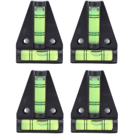 Lot de 4 niveaux à bulle miniatures multifonctionnels portables pour camping-cars, trépieds et remorques. (1/5)