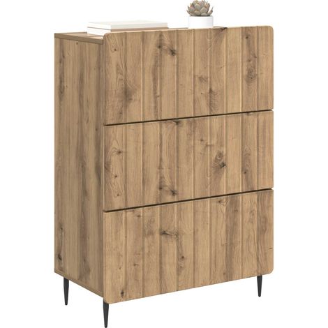 Maison Exclusive - Mobile con Cassetti Rovere Artigianale 66 x 34,5 x 92 cm