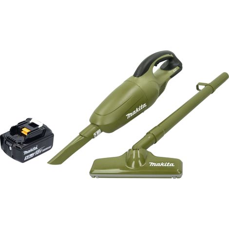 Makita DCL 180 TO Akku Staubsauger 18 V 0,65 l Olive Outdoor Adventure Serie + 1x Akku 5,0 Ah - ohne Ladegerät