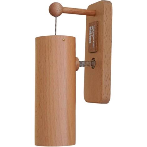 Wandklingel aus Holz, mechanische Türklingel, dekoratives Instrument aus Buche und Legierung, klarer Klang, keine Elektronik, geeignet für, Stil bis 3 (1/5)