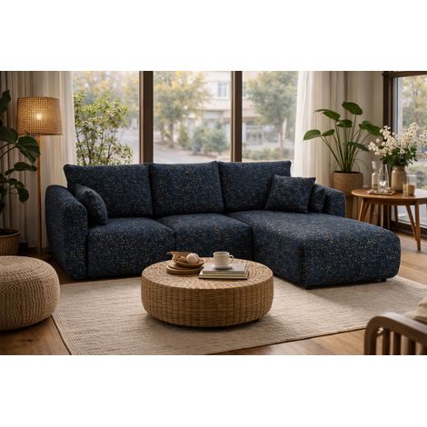 Divano angolare Santi con funzione letto e contenitore – 255×165 cm – moderno, trasformabile, comodo per il soggiorno (1/5)
