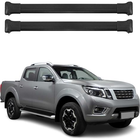 OMAC Aluminium Dachträger Querträger für Nissan Navara III D23 2015-2023 4Tür – Max. 75 kg – 2 Stangen Schwarz (1/5)