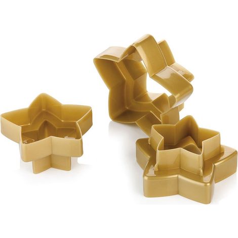 Moldes cortadores dobles en forma de estrella, delícia, 3 piezas (6 tamaños)