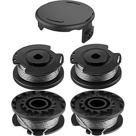 5 Stück Spule und Trimmerfaden F016800569 kompatibel mit Bosch EasyGrassCut Ersatz, F016800385 Ersatztrimmer kompatibel mit ART 23SL 26SL (4 Stück + 1 Stück) 4 Stück 1 Stück - (1/5)
